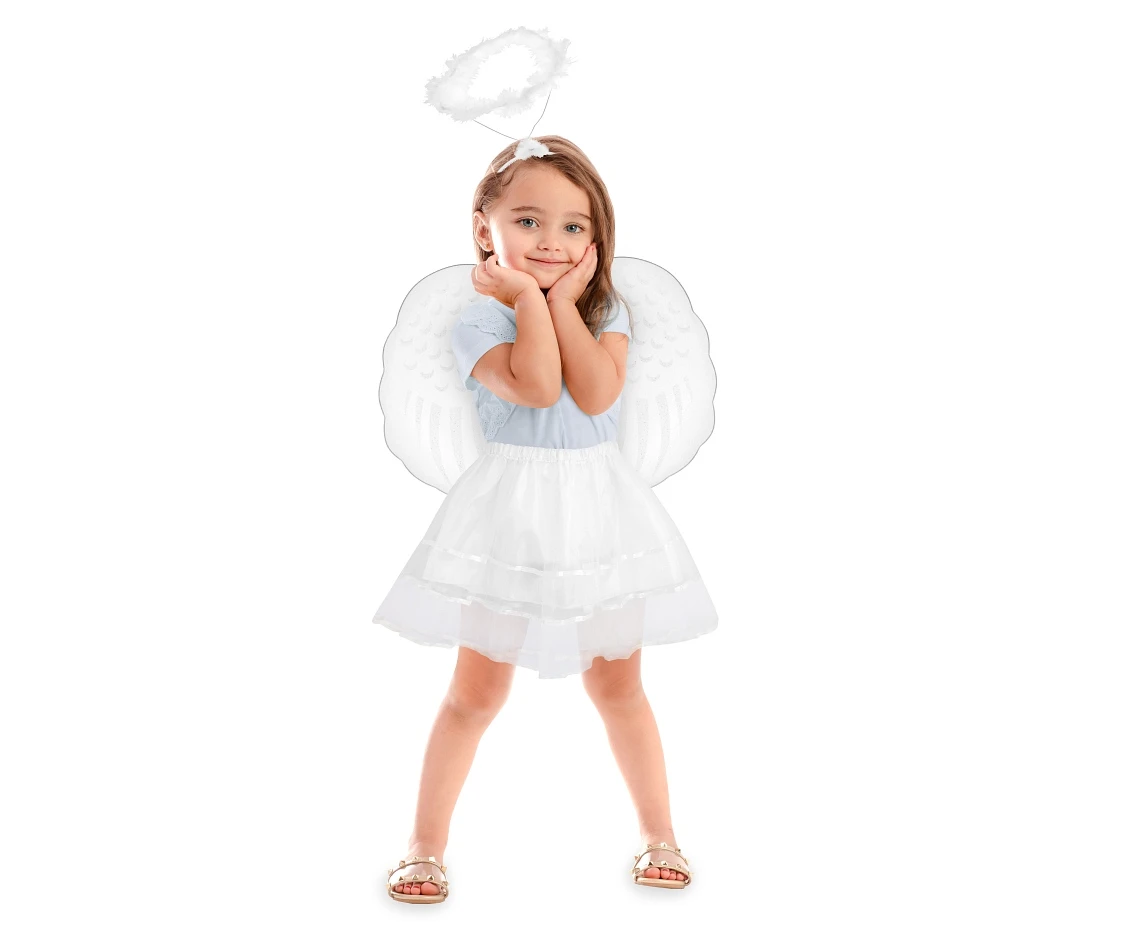 Role play-set for kids "Angel" (skirt, wings, halo)